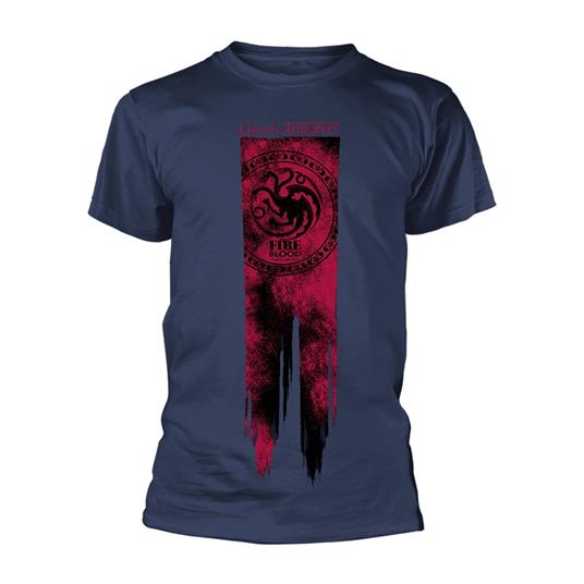 T-Shirt Unisex Tg. S. Game Of Thrones: Targaryen Flag: Fire & Blood