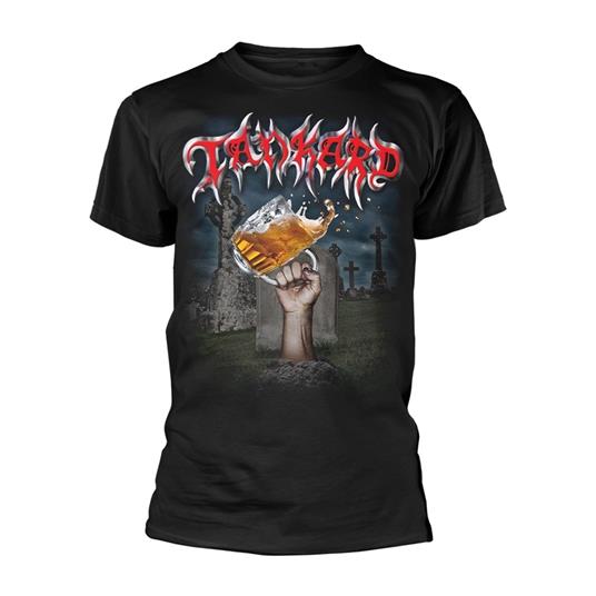 T-Shirt Unisex Tg. L. Tankard: Die With A Beer