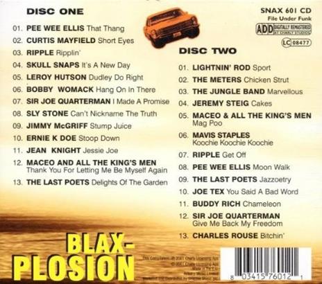 Blax-plosion - CD Audio - 2