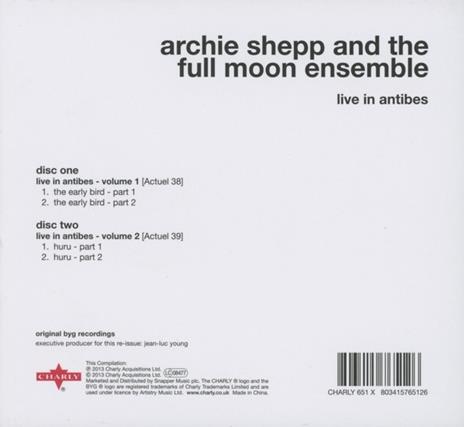 Live in Antibes - CD Audio di Archie Shepp - 2