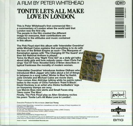 Tonite Let's All Make Love in London (Colonna sonora) - CD Audio - 2