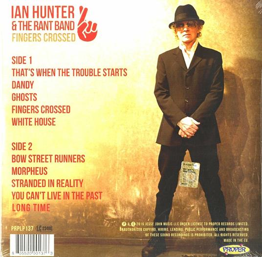 Fingers Crossed - Vinile LP di Ian Hunter,Rant Band - 2