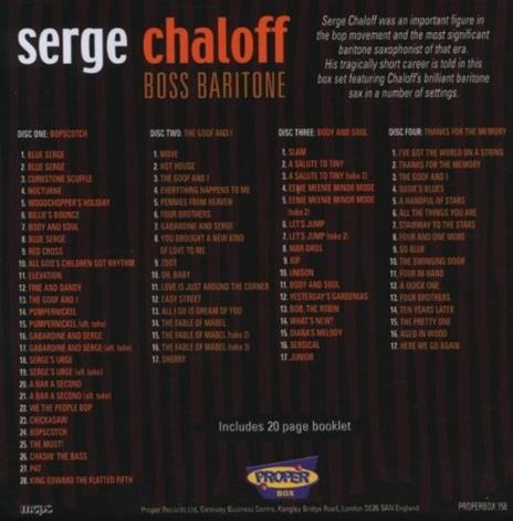 Boss Baritone - CD Audio di Serge Chaloff - 2