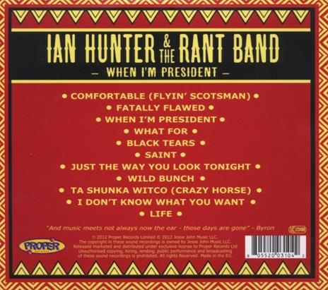 When I'm President - CD Audio di Ian Hunter,Rant Band - 2