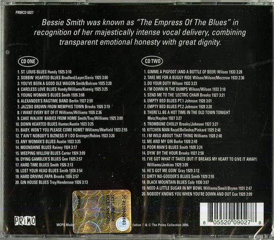 Undisputed Queen of the Blues - CD Audio di Bessie Smith - 2