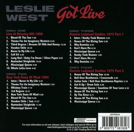 Got Live - CD Audio di Leslie West - 2