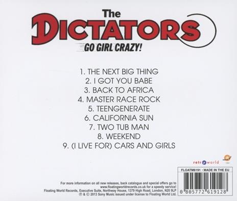 Go Girl Crazy! - CD Audio di Dictators - 2