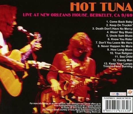 Live at New Orleans House, Berkeley 1969 - CD Audio di Hot Tuna - 2