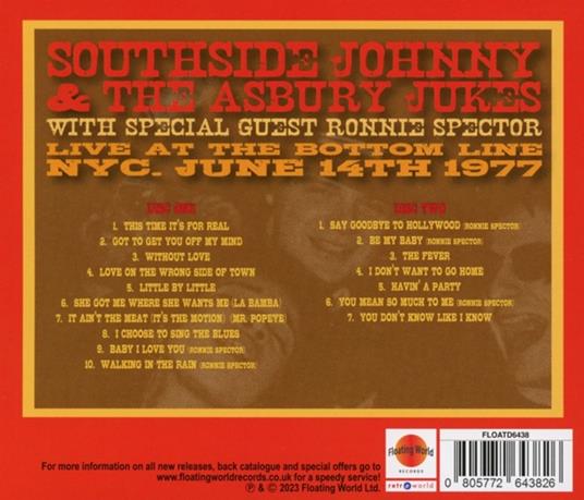 Live At The Bottom Line Nyc June 14th 1977 - CD Audio di Ronnie Spector,Southside Johnny & the Asbury Jukes