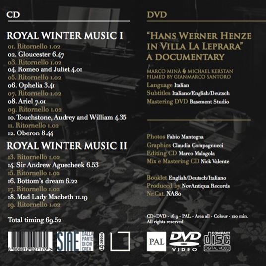 Royal Winter on Shakesperian Characters - CD Audio + DVD di Marco Minà - 2