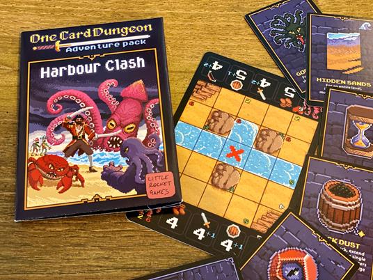 One card Dungeon Adventure Pack Harbour Clash Espansione. Gioco di carte - 2