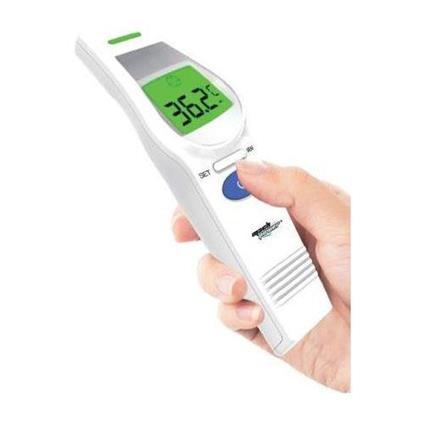 Termometro frontale a infrarossi con display lcd, range temperatura 32-43 gradi, beep alarm, ref: ufr106