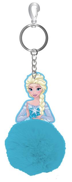 Frozen. Elsa. Portachiavi Con Pallina Di Pelo 4X8 Cm