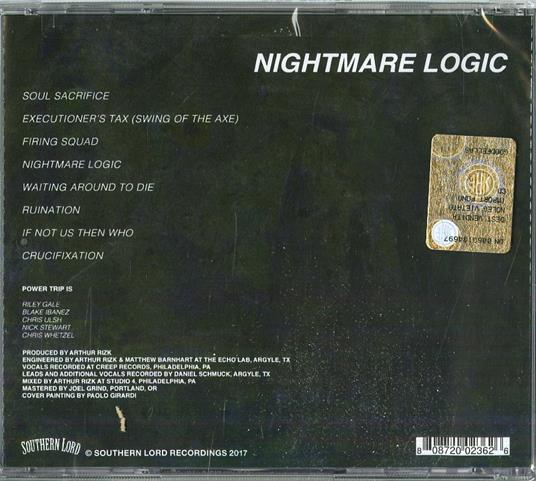 Nightmare Logic - CD Audio di Power Trip - 2