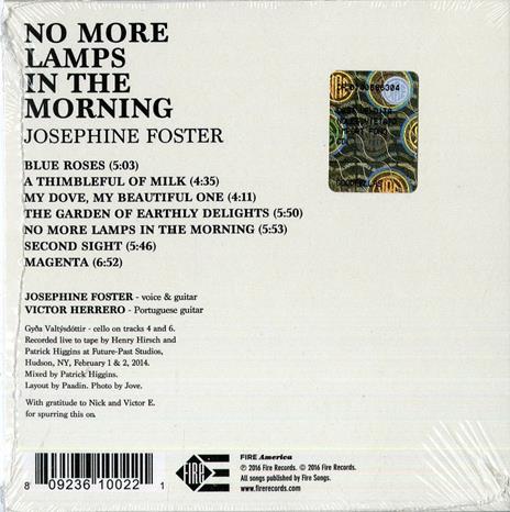 No More Lamps in the Morning - CD Audio di Josephine Foster - 2