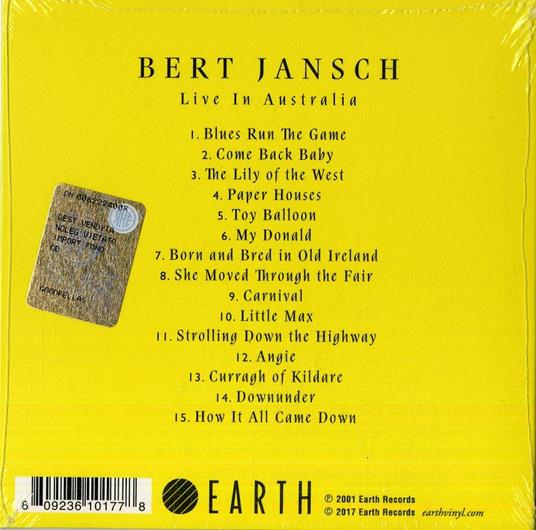 Live in Australia - CD Audio di Bert Jansch - 2