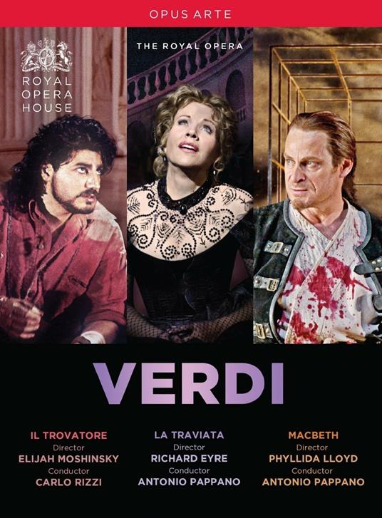 Giuseppe Verdi. Trovatore. Traviata. Macbeth (3 DVD) - DVD di Giuseppe Verdi,Renée Fleming,Joseph Calleja,Thomas Hampson,José Cura