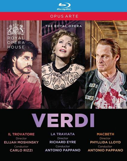 Trovatore, Traviata, Macbeth (3 Blu-ray) - Blu-ray di Giuseppe Verdi,Antonio Pappano