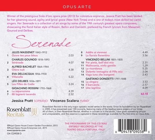 Serenade. Rosenblatt Recit - CD Audio di Jessica Pratt - 2