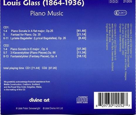 Louis Glass. Piano Music - CD Audio di Peter Seivewright - 2