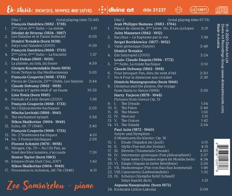 Zoe Samsarelou - Ek-Stasis - Dionysus, Nymphs & Satyrs (2 Cd) - CD Audio - 2