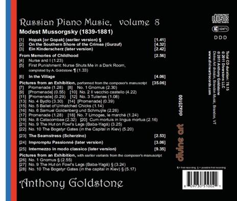 Mussorgsky. Russian - CD Audio di Modest Mussorgsky,Anthony Goldstone - 2