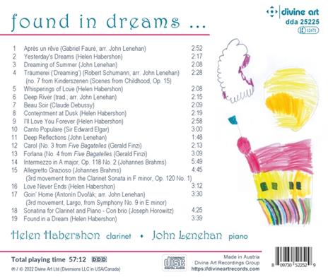 Helen Habershon / John Lenehan: Found In Dreams - CD Audio - 2