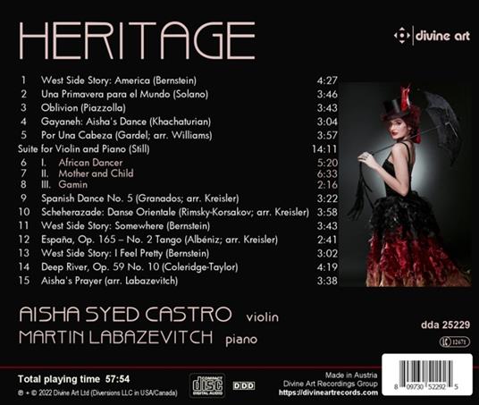 Aisha Syed Castro: Heritage - CD Audio - 2