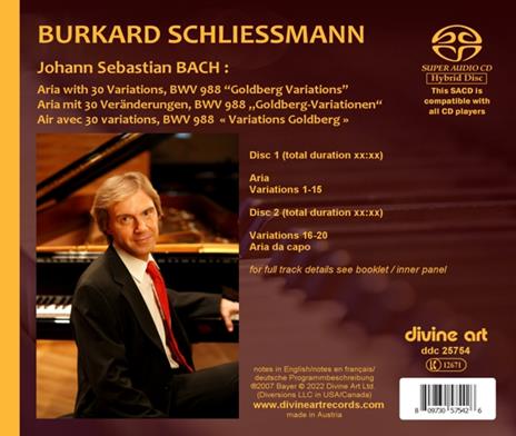 Goldberg Variations - CD Audio di Johann Sebastian Bach - 2