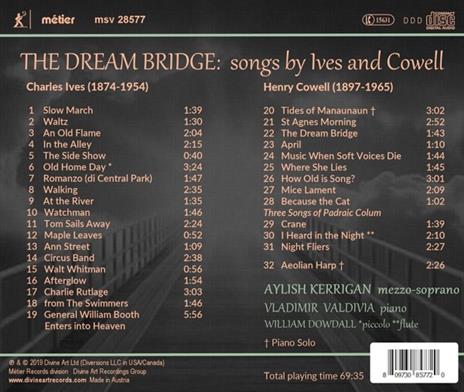 The Dream Bridge. Songs by Ives & Cowell - CD Audio di Charles Ives - 2