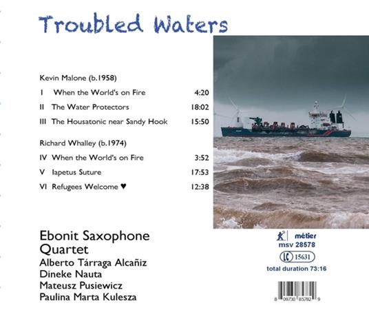Troubled Waters - CD Audio di Ebonit Saxophone Quartet - 2