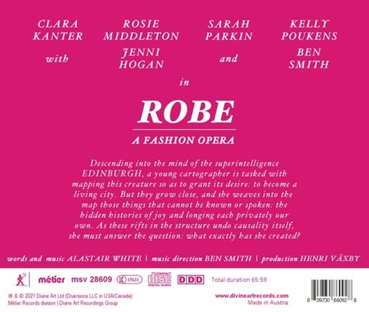 Robe. Fashion opera - CD Audio di Alastair White - 2