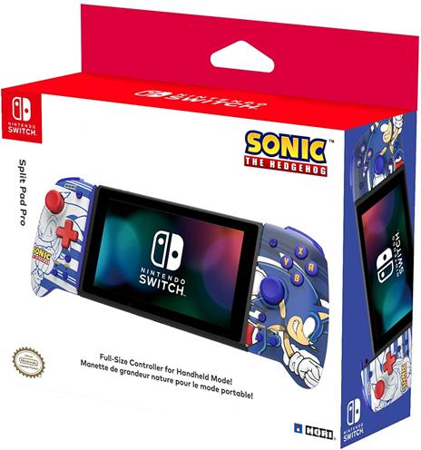 Hori Split Pad Pro, Controller ergonomico per la Modalità Portatile (Sonic) - Nintendo Switch