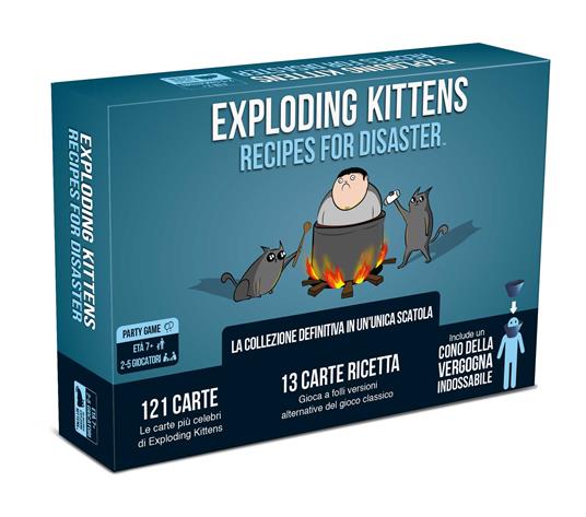 Exploding Kittens Recipes for Disaster. Esp. - ITA. Gioco da tavolo -  Asmodee - Exploding Kittens - Giochi di ruolo e strategia - Giocattoli