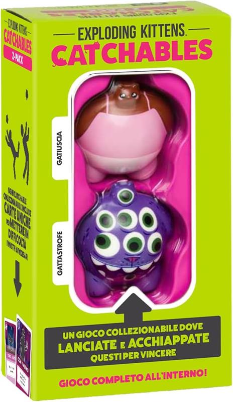 Asmodee Exploding Kittens: Catchables - Gatiuscia, Gioco da Tavolo, 8+ Anni, 2+ Giocatori, Edizione in Italiano