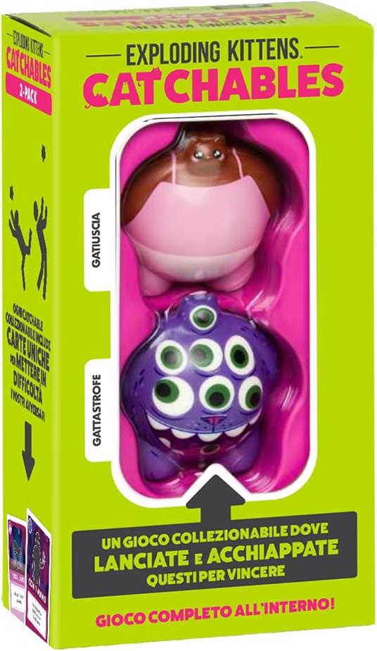 Asmodee Exploding Kittens: Catchables - Gatiuscia, Gioco da Tavolo, 8+ Anni, 2+ Giocatori, Edizione in Italiano