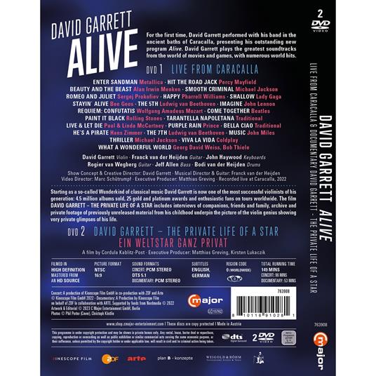 Alive. Live From Caracalla (DVD) - DVD di David Garrett - 2