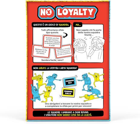 Asmodee – No Loyalty, Gioco da Tavolo, Party Game, 7+ Anni, 4+ Giocatori, 15 min, Edizione in Italiano - 2