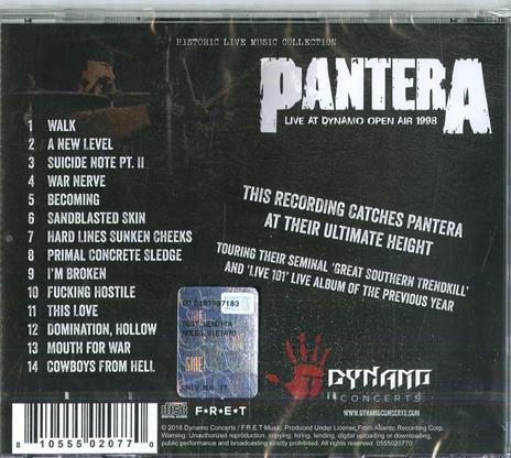 Live at Dynamo Open Air 1998 - CD Audio di Pantera - 2