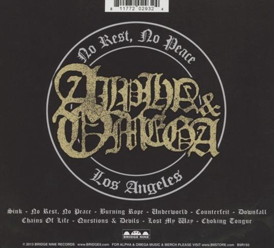No Rest, No Peace - CD Audio di Alpha and Omega - 2