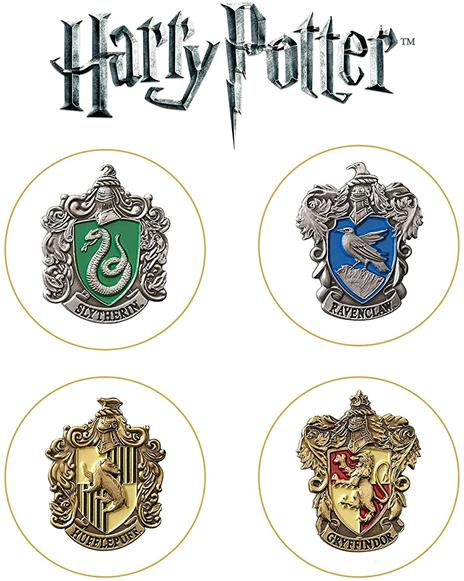 Harry Potter: Collezione 5 Spille Casate di Hogwarts - 5