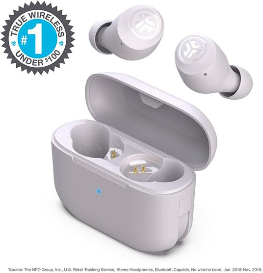 JLab Go Air Pop - Auricolari Wireless, cuffie wireless Bluetooth e custodia  di ricarica USB con doppia connessione, suono personalizzato EQ3 e misura  più piccola che mai - Lilla - JLab -