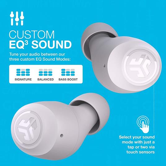 JLab Go Air Pop - Auricolari Wireless, cuffie wireless Bluetooth e custodia  di ricarica USB con doppia connessione, suono personalizzato EQ3 e misura  più piccola che mai - Lilla - JLab -