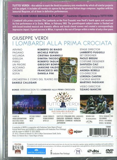 Giuseppe Verdi. I Lombardi alla Prima Crociata (DVD) - DVD di Giuseppe Verdi,Michele Pertusi - 2