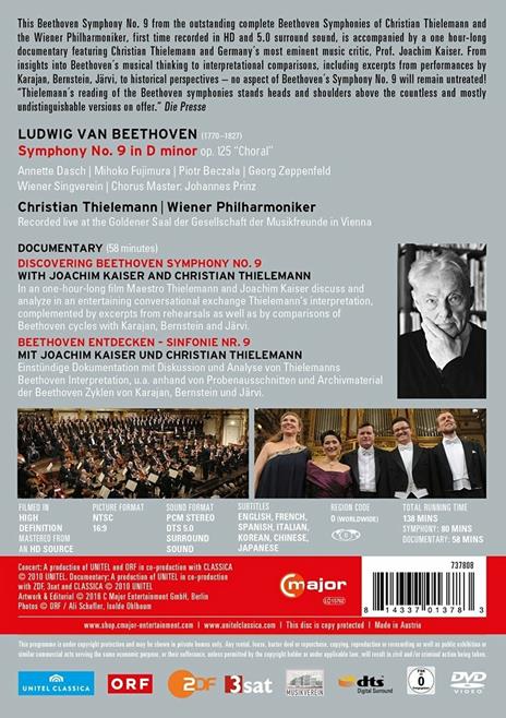 Ludwig Van Beethoven. Sinfonia n. 9 Op. 125 Corale (DVD) - DVD di Ludwig van Beethoven,Christian Thielemann,Wiener Philharmoniker,Annette Dasch - 2