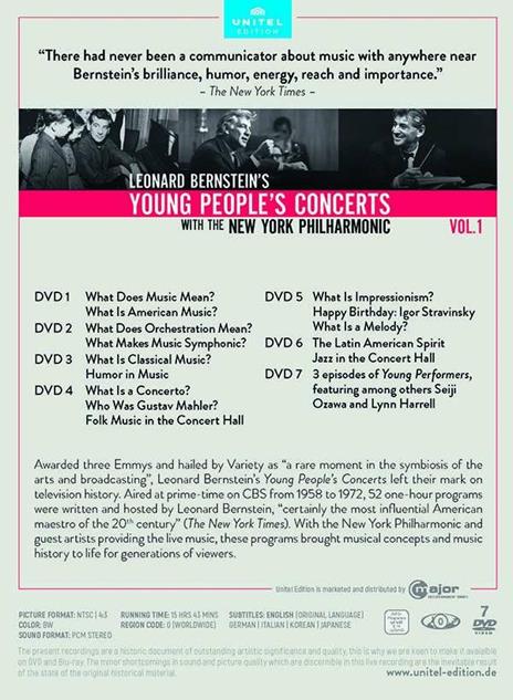 Young People’s Concerts vol.1 (DVD) - DVD di Leonard Bernstein - 2
