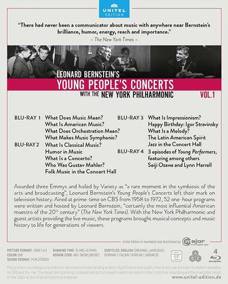 Young People’s Concerts vol.1 (Blu-ray) - Blu-ray di Leonard Bernstein - 2