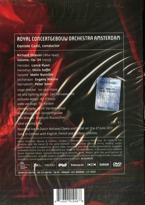 Salomé (DVD) - DVD di Richard Strauss,Royal Concertgebouw Orchestra,Daniele Gatti - 2