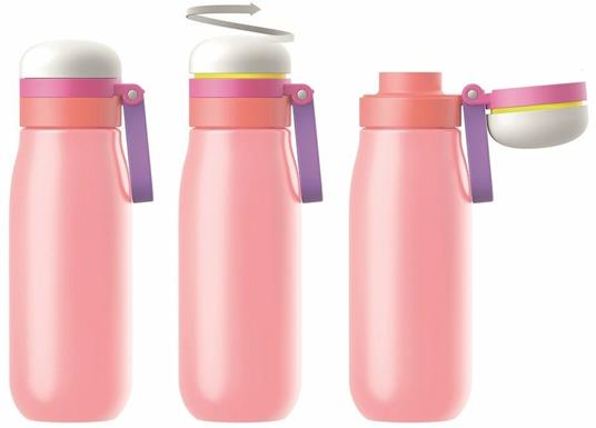Bottiglia Kids Koh-I-Noor in acciaio Inox Rosa - 500 ml