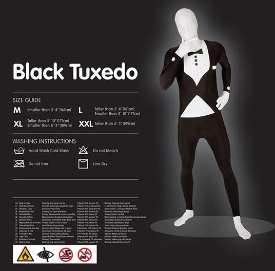 Costume Morphsuits. Tuxedo Smoking Xl - 7